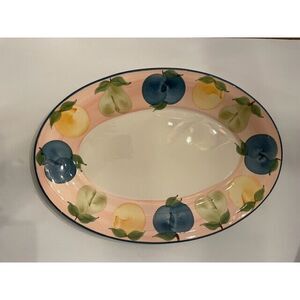 Large 19.75" A.‎ Santos 172-SO Hand Painted Fruit Design Platter- Portugal